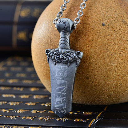 Starving Skeleton™ Thunder Blade Pendant Necklace