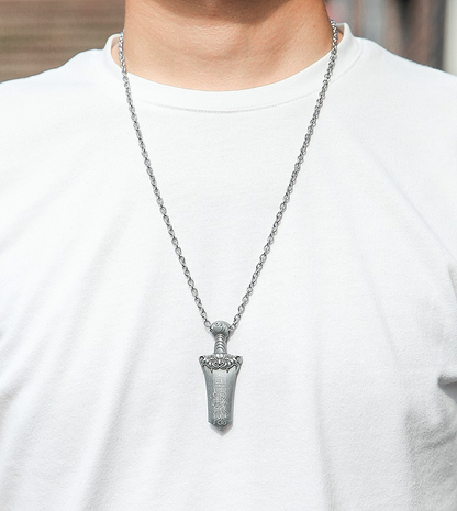Starving Skeleton™ Thunder Blade Pendant Necklace