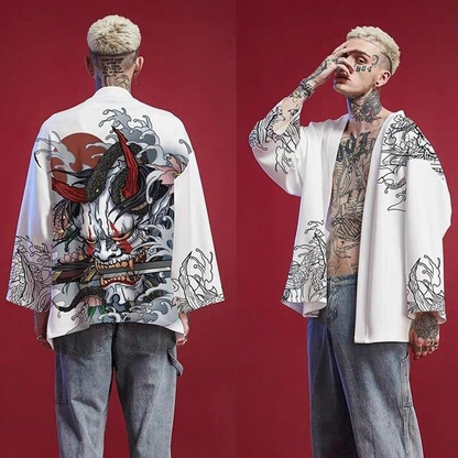 Hannya Mask Kimono Shirt