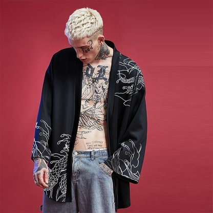 Hannya Mask Kimono Shirt
