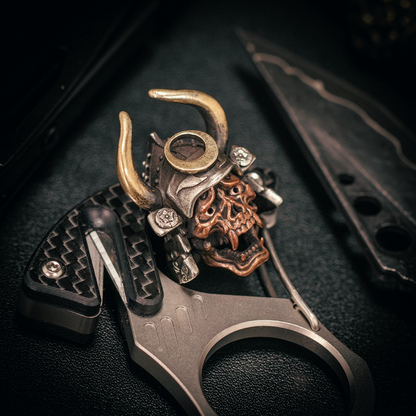 Starving Skeleton™ Samurai Skull Pendant
