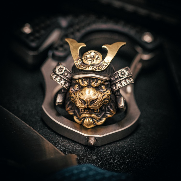 Starving Skeleton™ Samurai Tiger EDC Bead Pendant