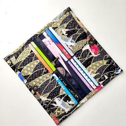 ZumiWallet™ Koi Tattoo Canvas Long Wallet