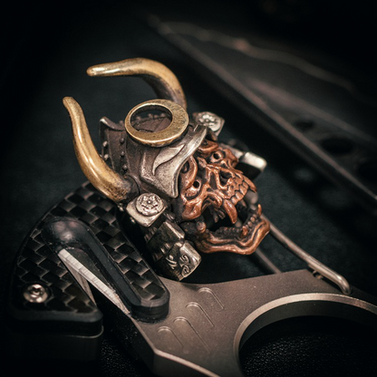 Starving Skeleton™ Samurai Skull Pendant