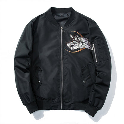 Howling Okami White Wolf Bomber Jacket