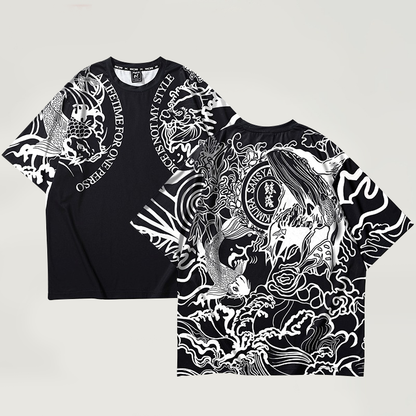Irezumi Warrior Koi Loose Shirt