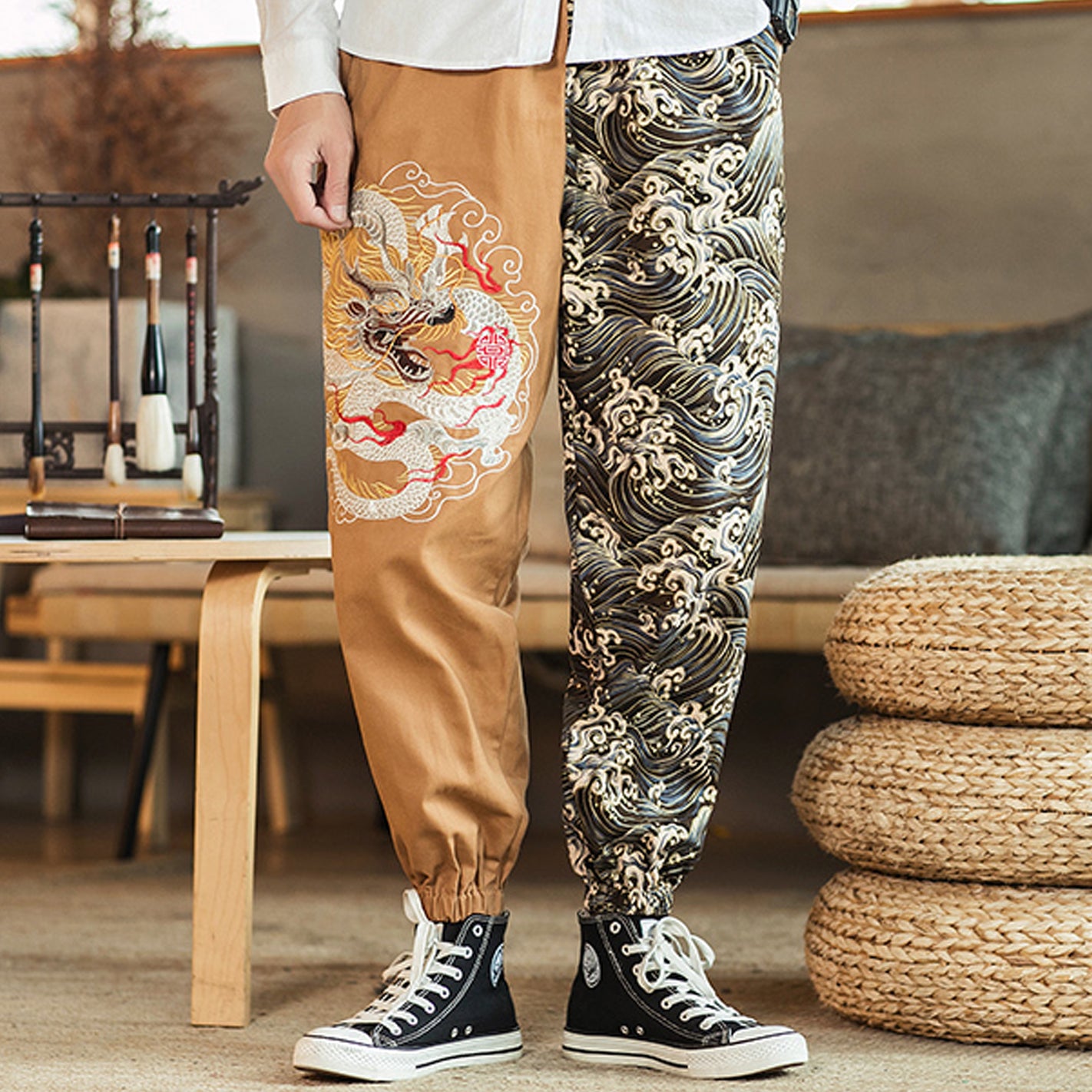 Water Dragon Irezumi Tattoo Jogger - Premium Japanese Cotton Blend -  Japanese Art Pattern - Loose Fit Pants – IrezumiEmpire