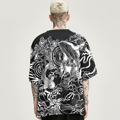 Irezumi Warrior Koi Loose Shirt