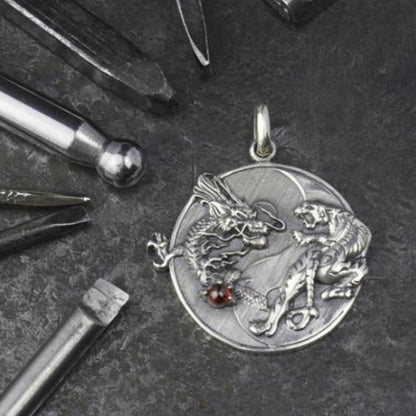 Dragon Tiger Yin Yang Pendant by Irezumi Empire