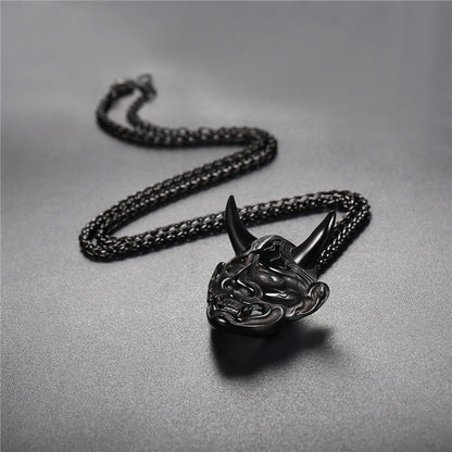 Black Oni Hannya Mask Neckace By Irezumi Empire