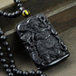 Guan Yu God of War Obsidian Pendant Necklace